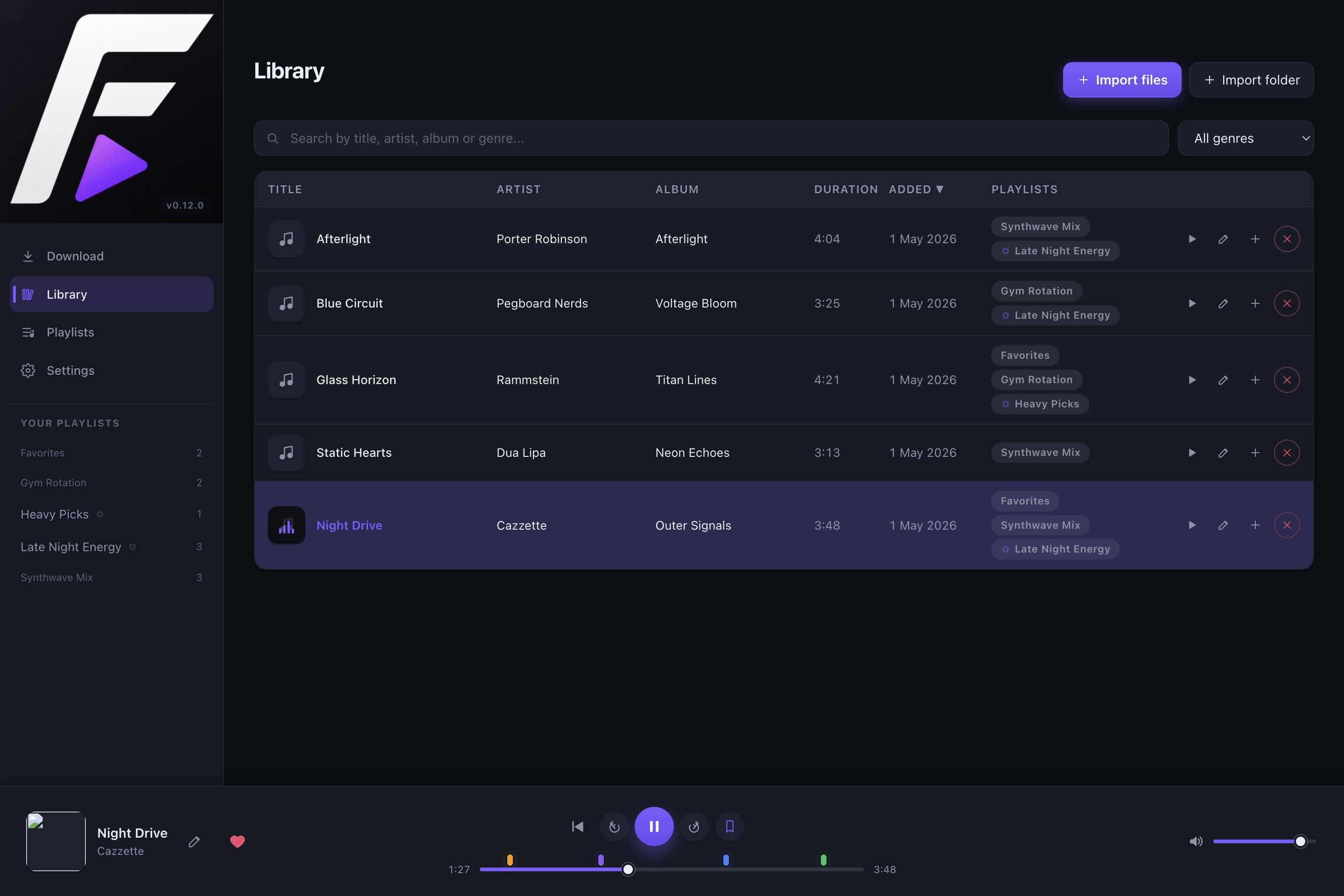 FMusic Sonos screen